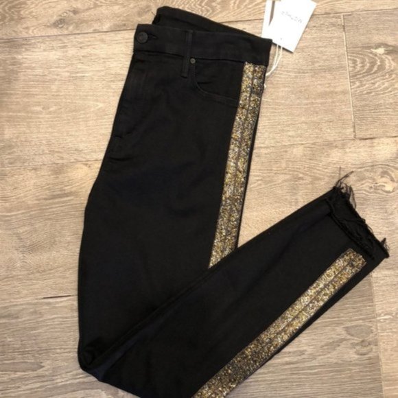 MOTHER High Waisted Looker Ankle Fray Jeans - Picture 1 of 4